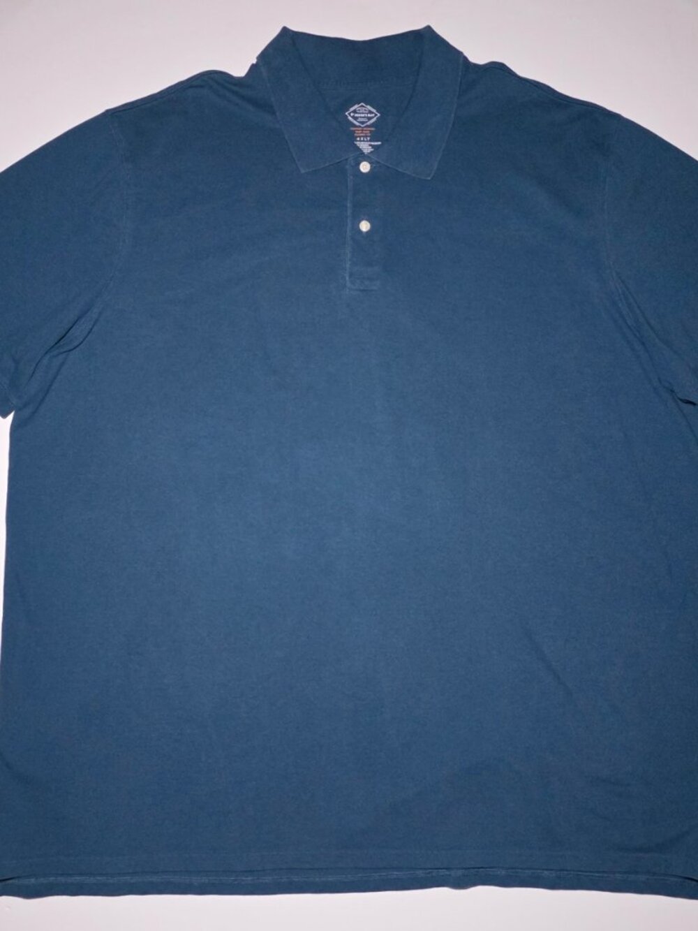 St. Johns Bay Mens Teal Blue Short Sleeve Polo Size 4XLT